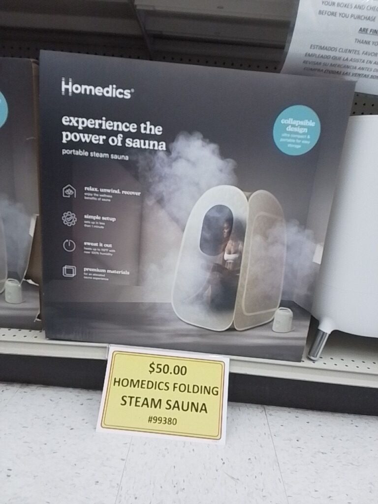 Homedics foldable steam sauna