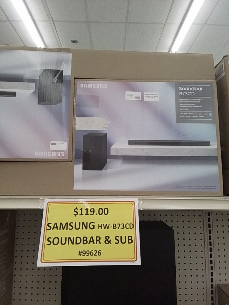 Samsung hw-b73cd soundbar & sub