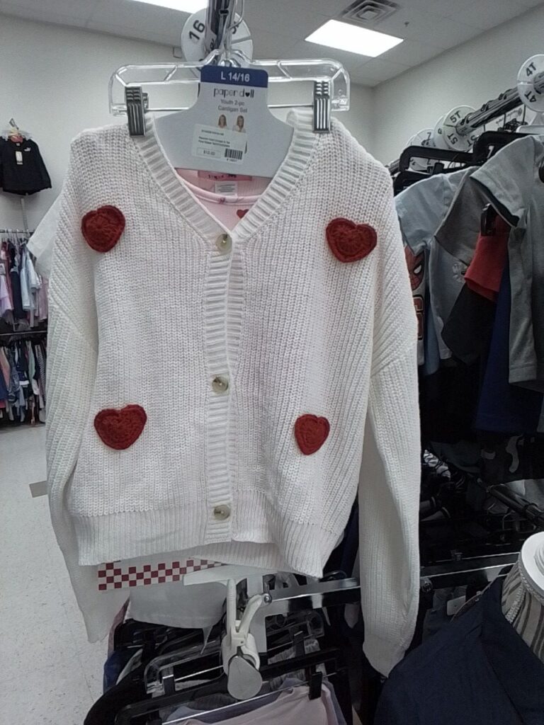 Paperdoll Youth Cardigan & Tee
