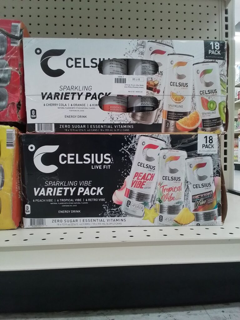 $12 - Celsius 18 pack energy drinks