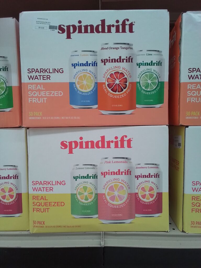 $9 - Spindrift 30 pk sparkling water