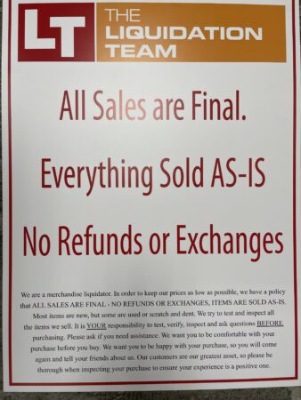 Lt All Sales Are Final Sign